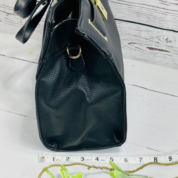 JUICY COUTURE Black Satchel Style Purse with Lock and Key - Picture 9 of 13